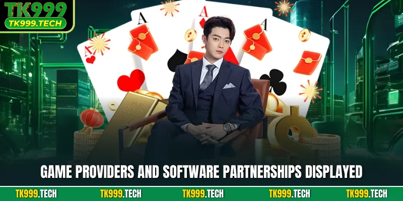 Game providers and software partnerships displayed