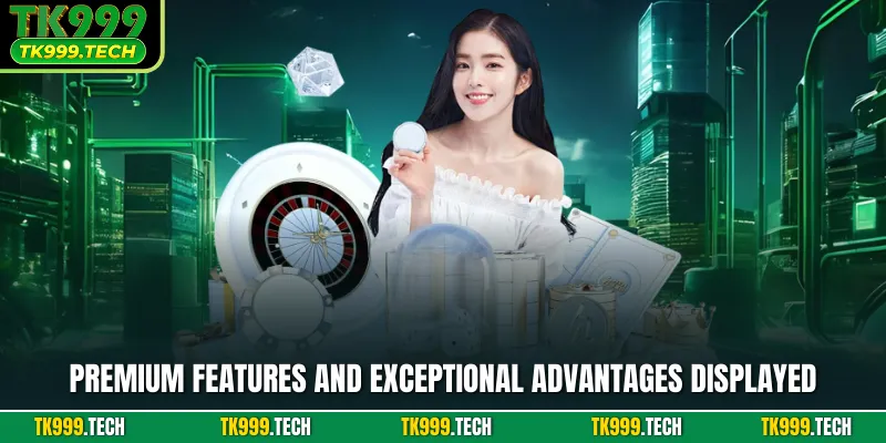 Premium features and exceptional advantages displayed