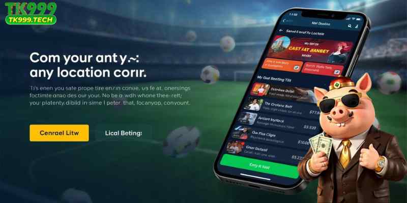The mobile app allows users to bet anytime, anywhere.