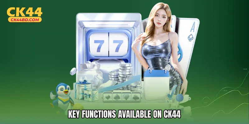 Key functions available on CK44