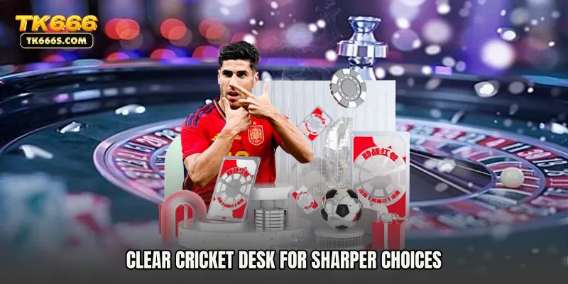 Clear cricket desk for sharper choices