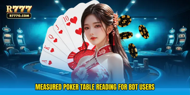 Measured poker table reading for BDT users